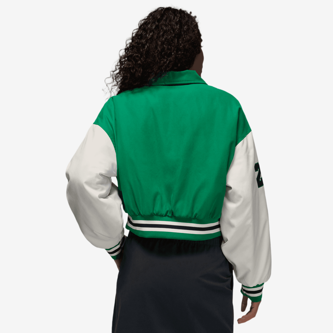 Jordan Brooklyn Varsity Filled Jacket Image 2 of 8. Tap to open photo gallery.