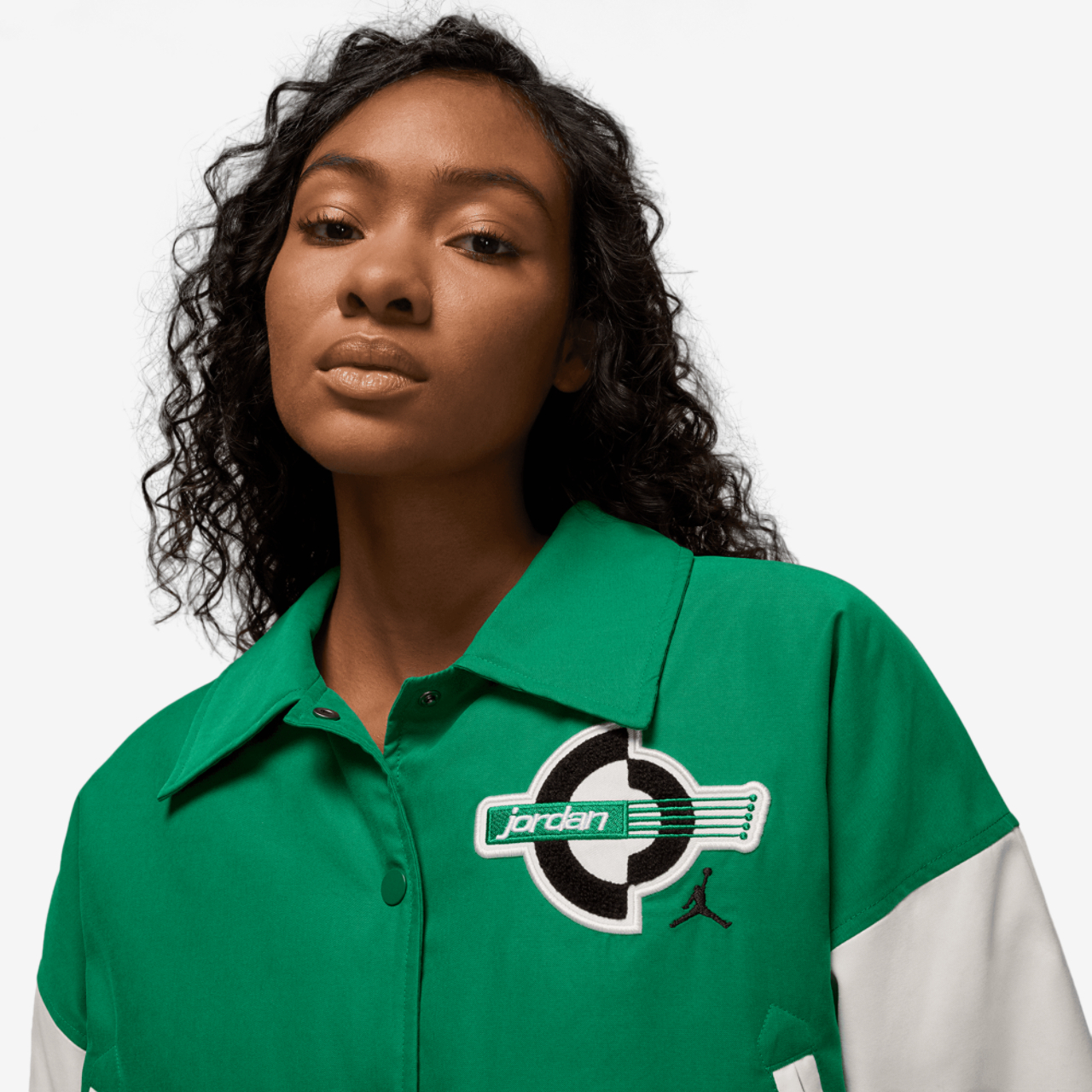 Jordan Brooklyn Varsity Filled Jacket Image 4 of 8. Tap to open photo gallery.
