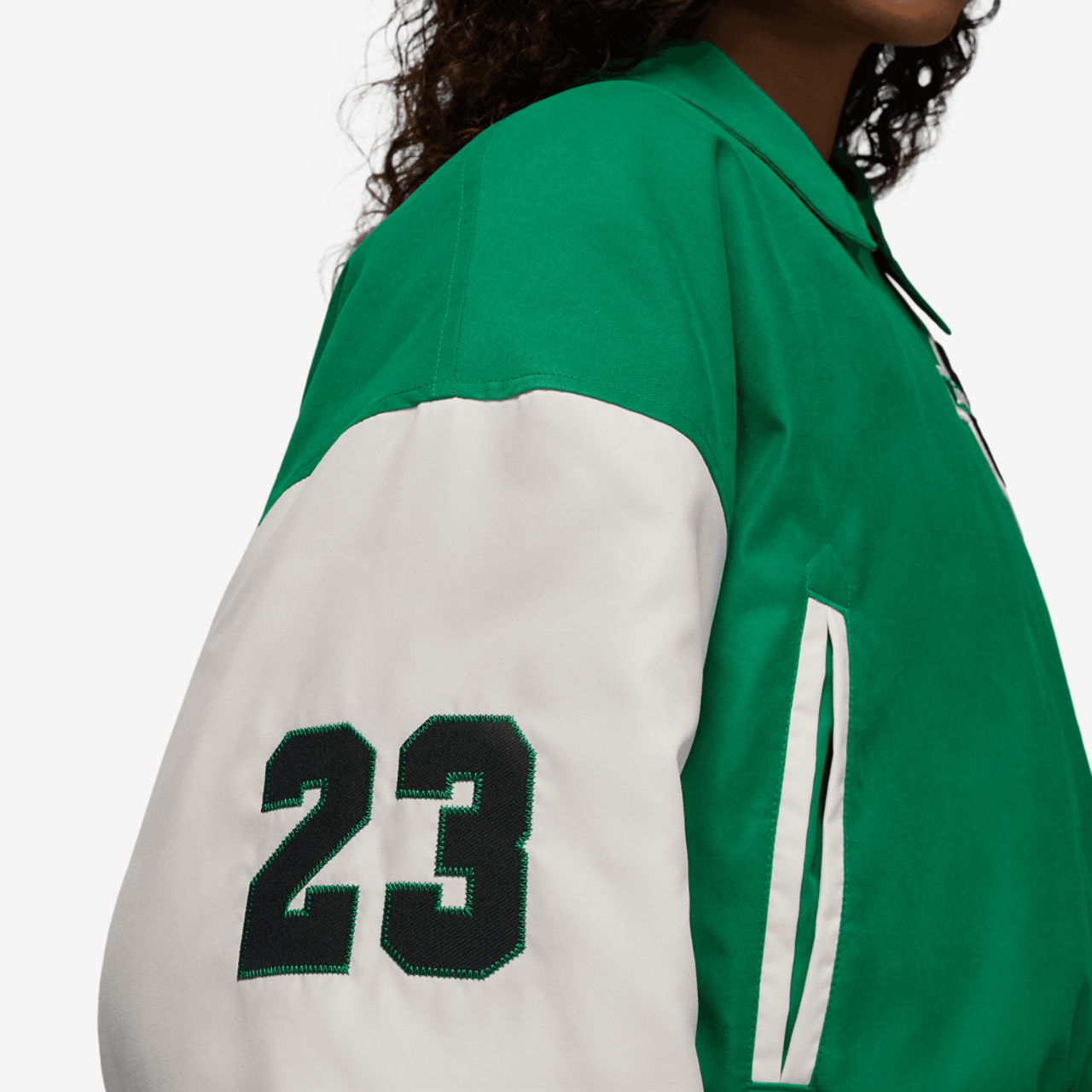 Jordan Brooklyn Varsity Filled Jacket Image 6 of 8. Tap to open photo gallery.