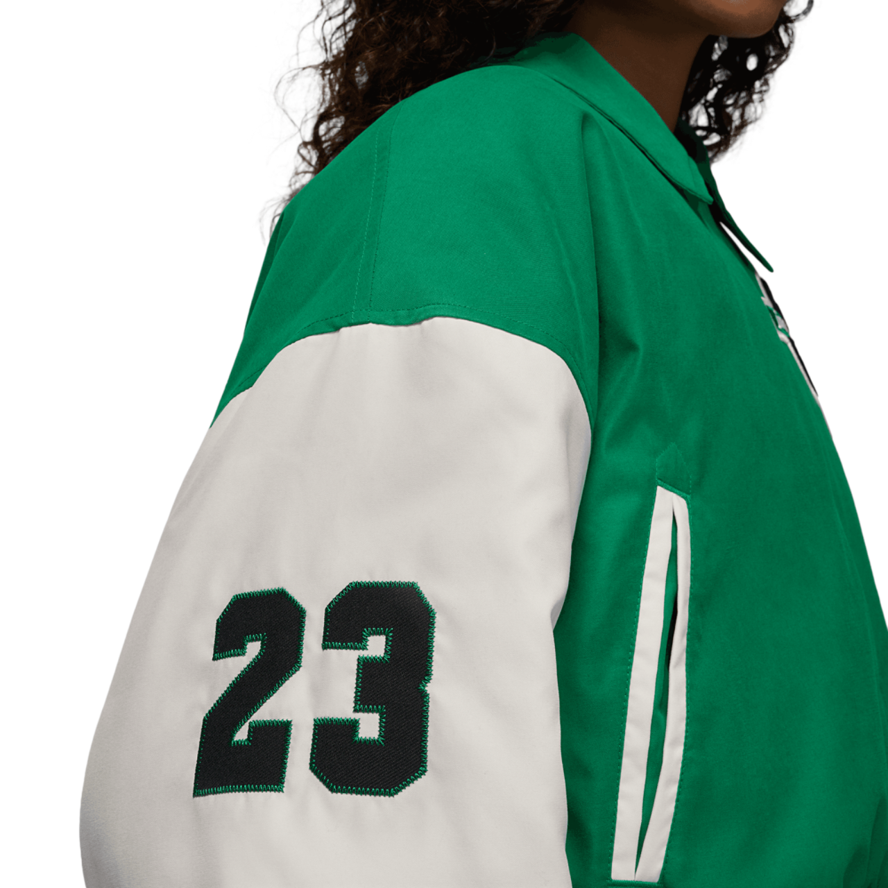 Jordan Brooklyn Varsity Filled Jacket Image 6 of 8. Tap to open photo gallery.