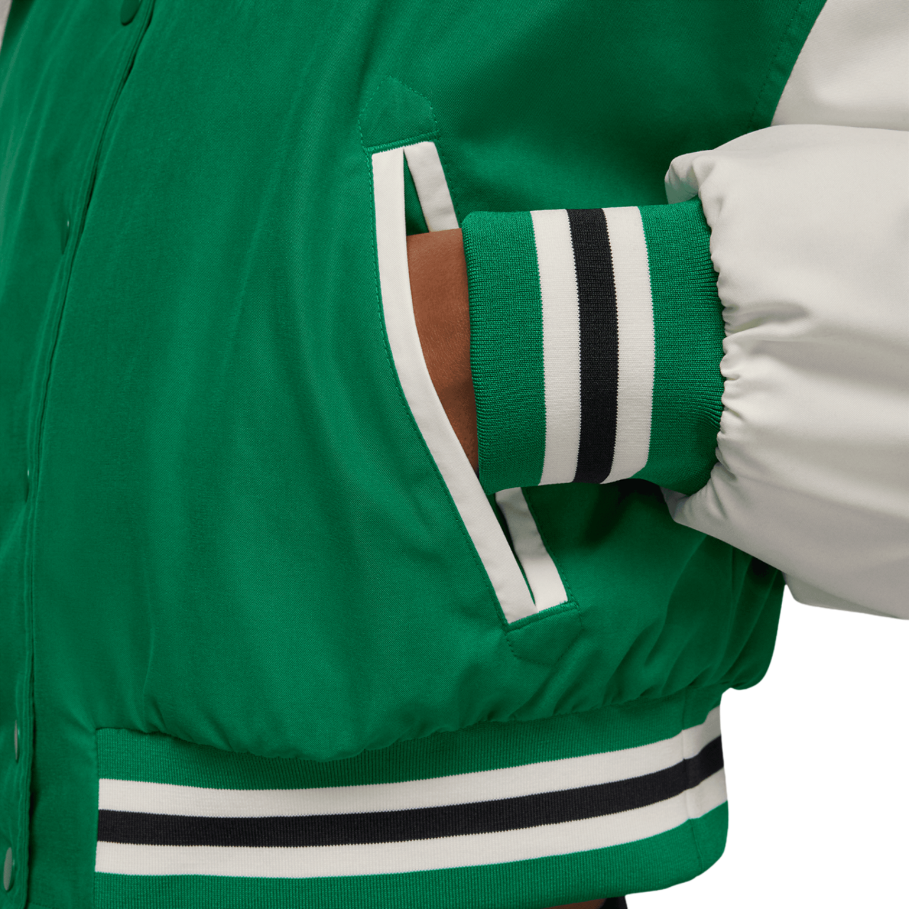 Jordan Brooklyn Varsity Filled Jacket Image 7 of 8. Tap to open photo gallery.