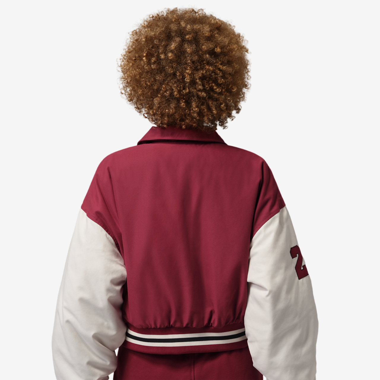 Jordan Brooklyn Varsity Filled Jacket Image 2 of 4. Tap to open photo gallery.