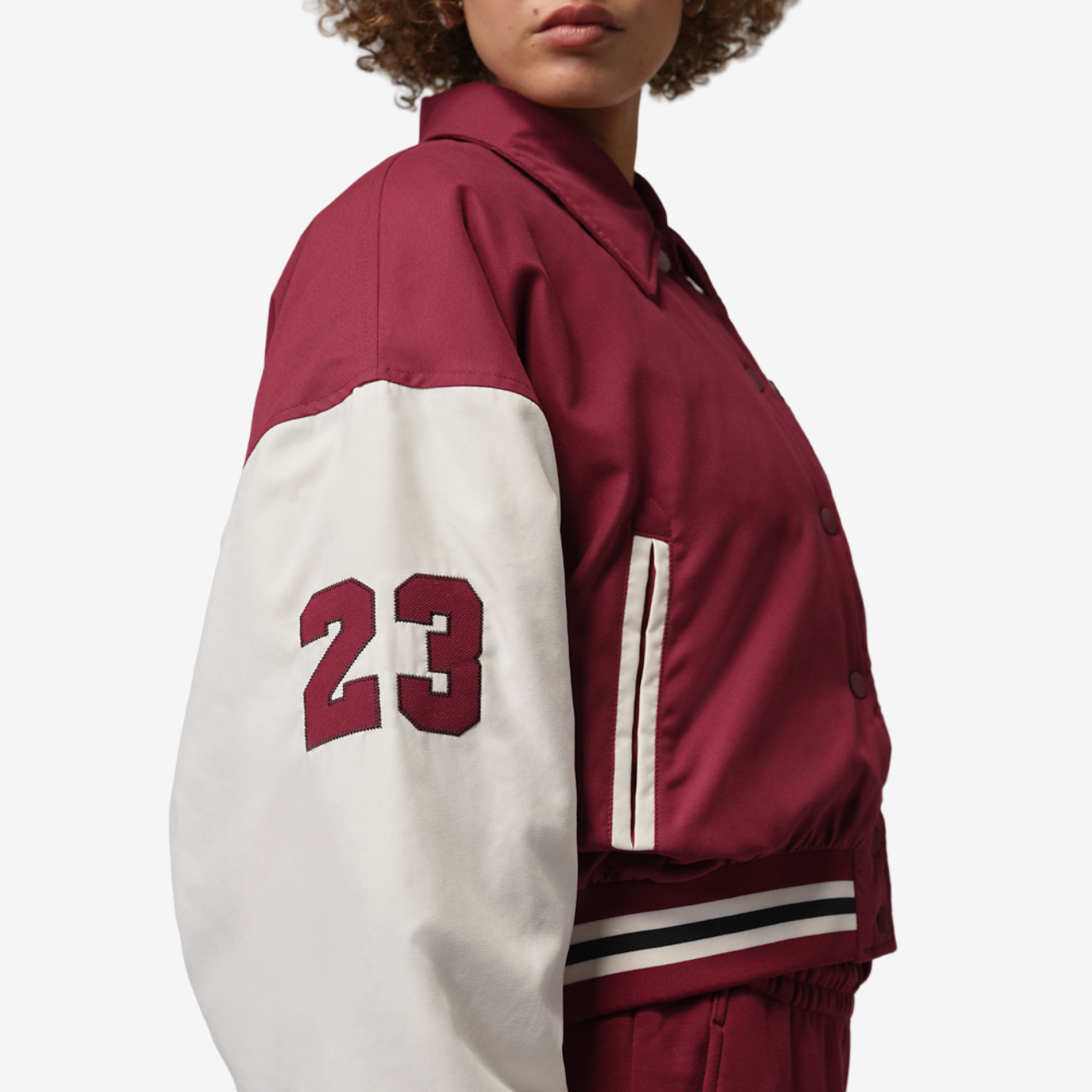 Jordan Brooklyn Varsity Filled Jacket Image 3 of 4. Tap to open photo gallery.