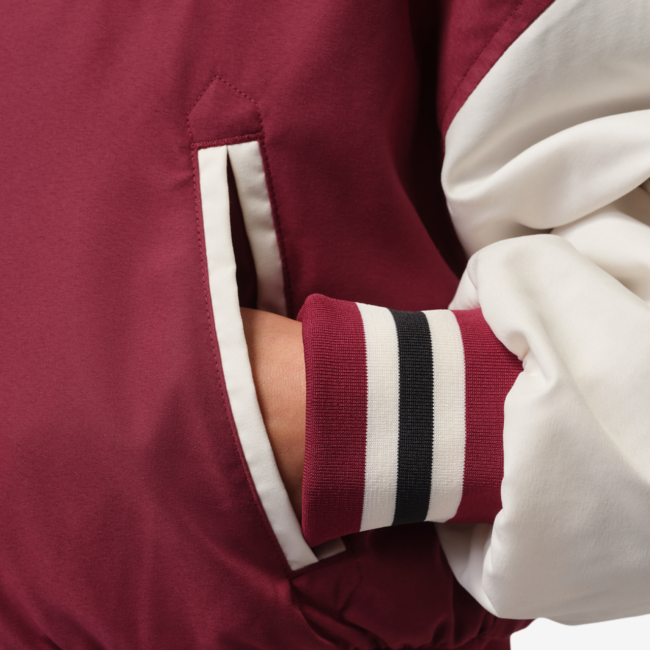 Jordan Brooklyn Varsity Filled Jacket Image 4 of 4. Tap to open photo gallery.