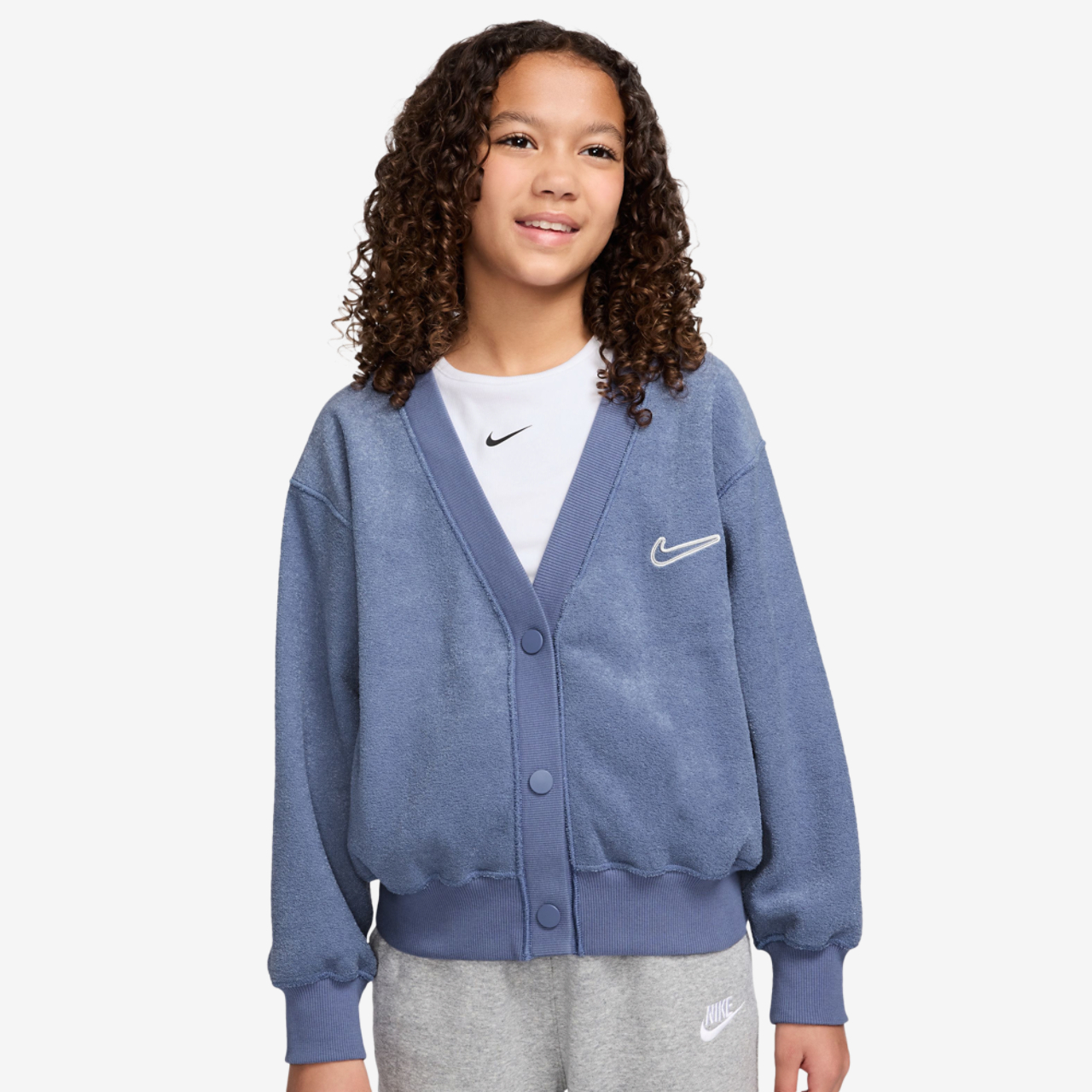 Nike NSW Fleece Long Sleeve Cozy Top Image 1 of 3. Tap to open photo gallery.