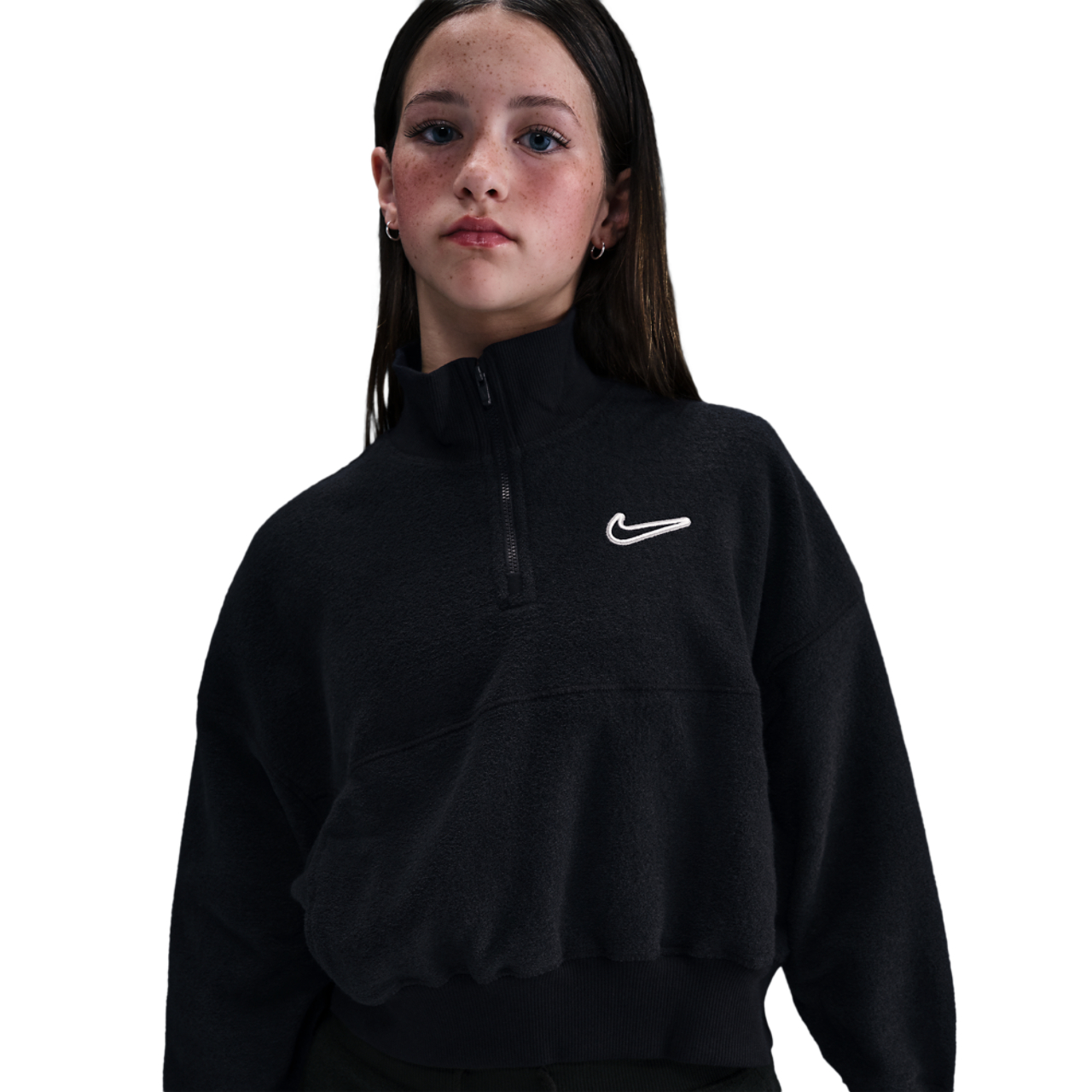 Nike NSW Fleece Long Sleeve Quarter-Zip - Girls' Grade School