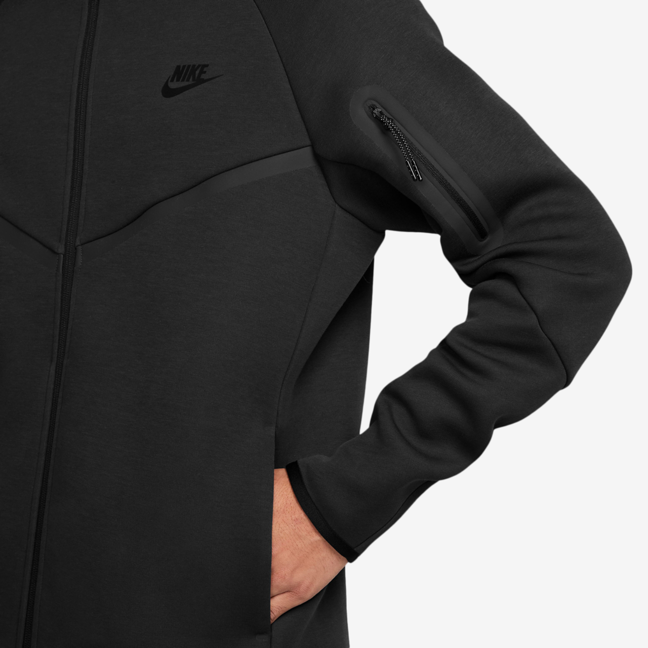 Nike Tech Fleece Full-Zip Windrunner Hoodie Image 3 of 3. Tap to open photo gallery.