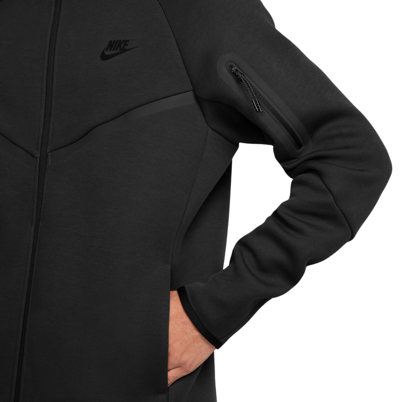 Nike Tech Fleece Full-Zip Windrunner Hoodie Image 3 of 3. Tap to open photo gallery.