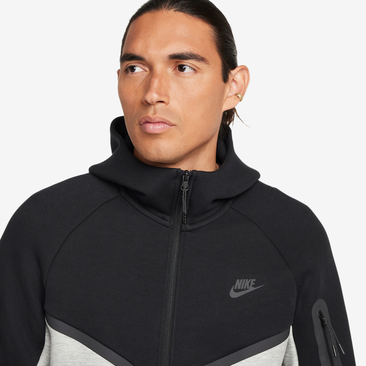 Nike Tech Fleece Full-Zip Windrunner Hoodie Image 3 of 8. Tap to open photo gallery.