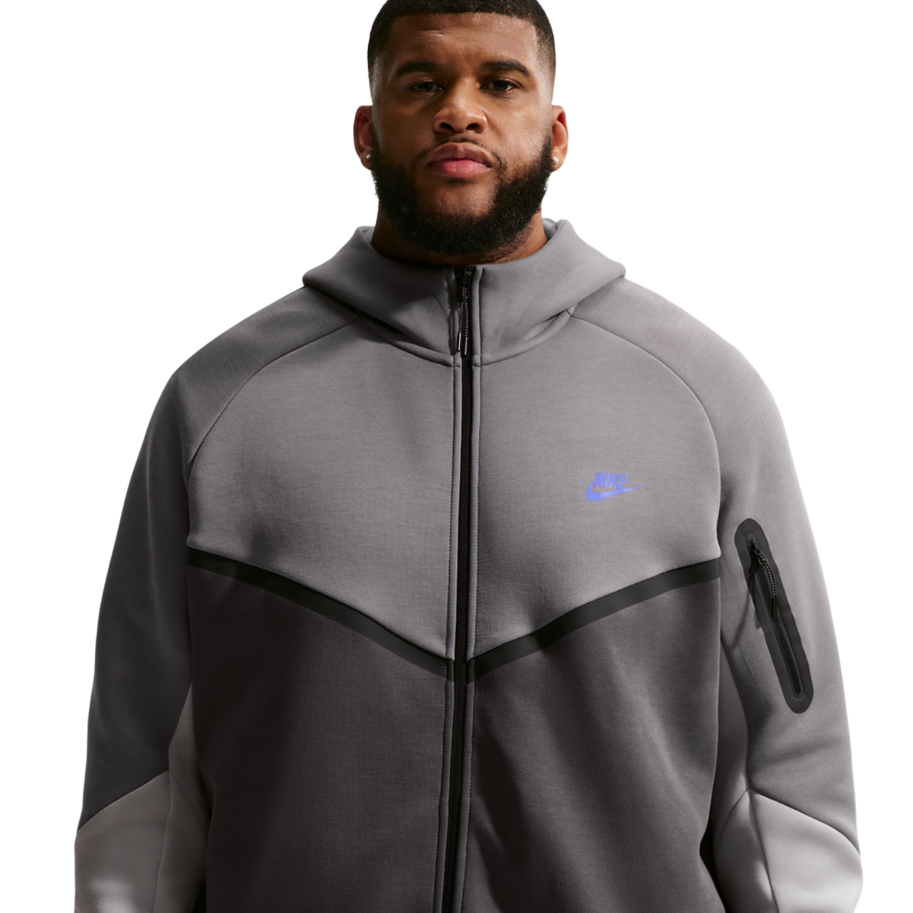 Nike Tech Fleece Full-Zip Windrunner Hoodie Image 9 of 11. Tap to open photo gallery.