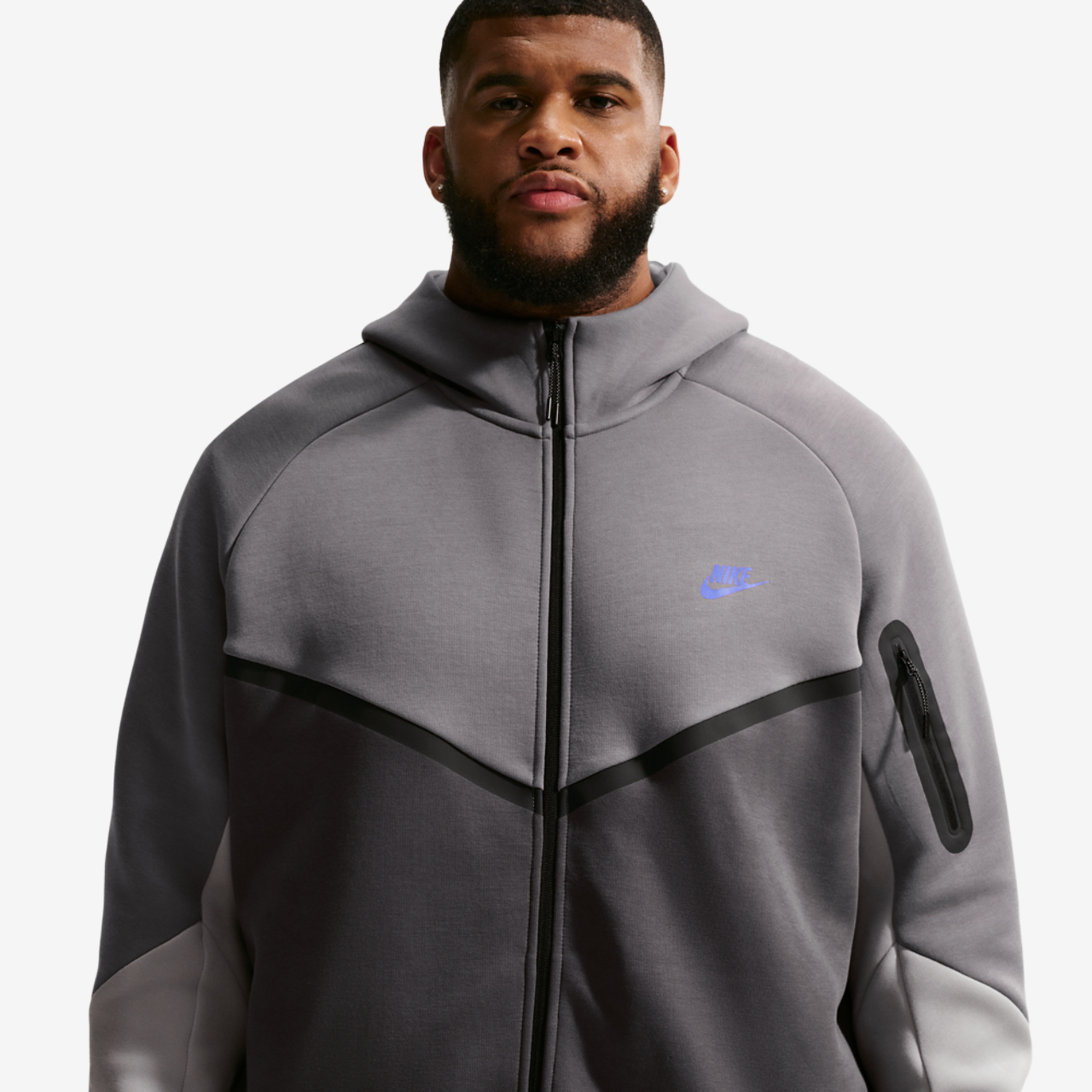 Nike Tech Fleece Full-Zip Windrunner Hoodie Image 9 of 11. Tap to open photo gallery.
