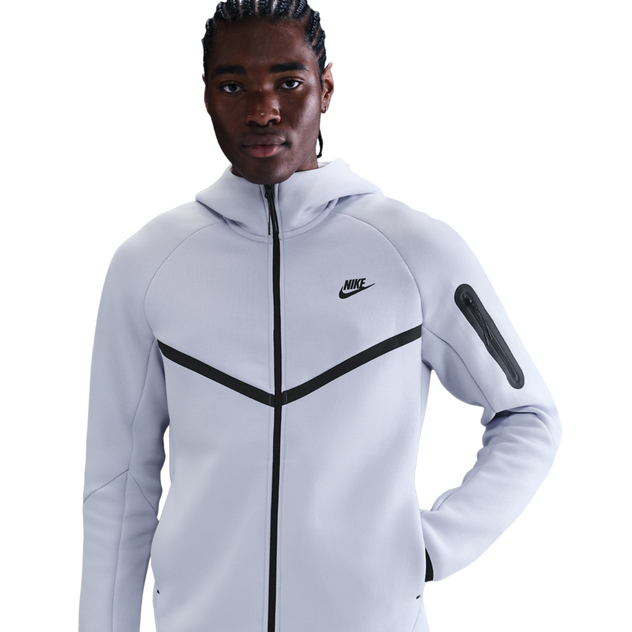 Nike Tech Fleece Full-Zip Windrunner Hoodie Image 1 of 4. Tap to open photo gallery.