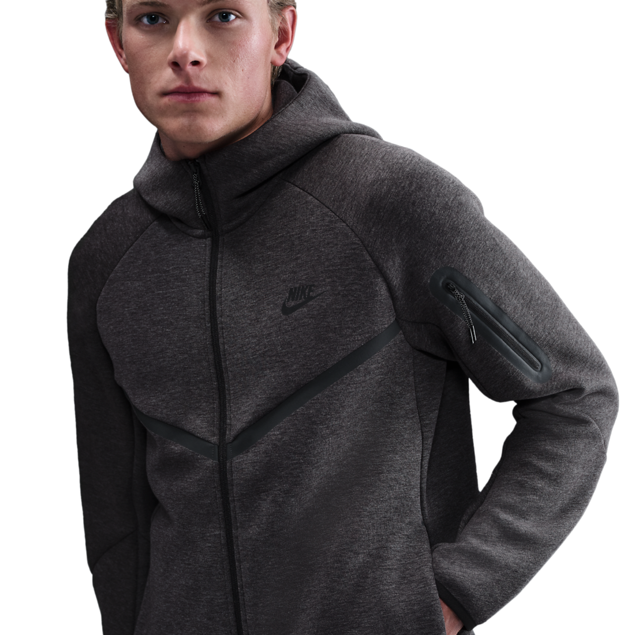 Nike Tech Fleece Full-Zip Windrunner Hoodie Image 1 of 4. Tap to open photo gallery.