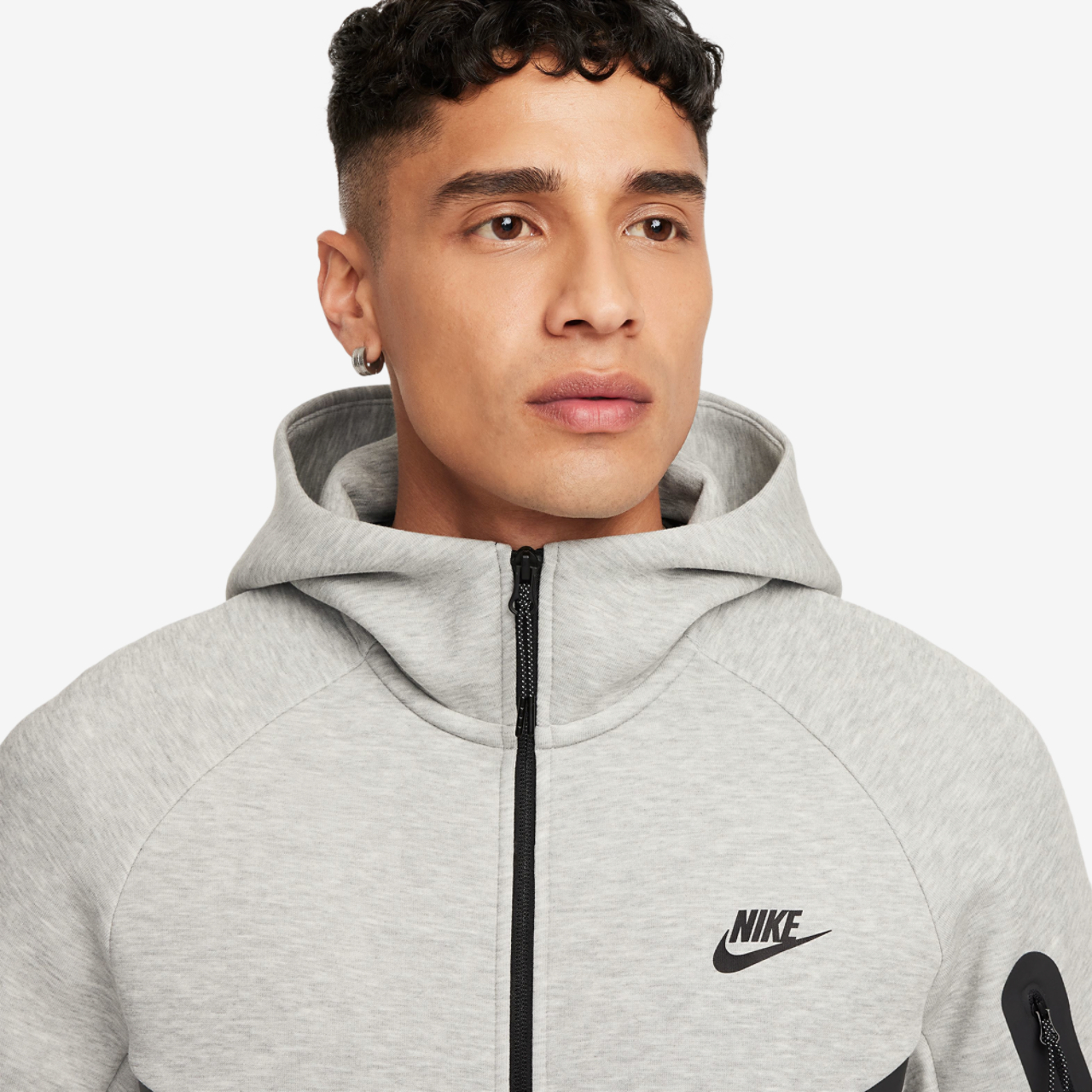 Nike Tech Fleece Full-Zip Windrunner Hoodie Image 4 of 8. Tap to open photo gallery.