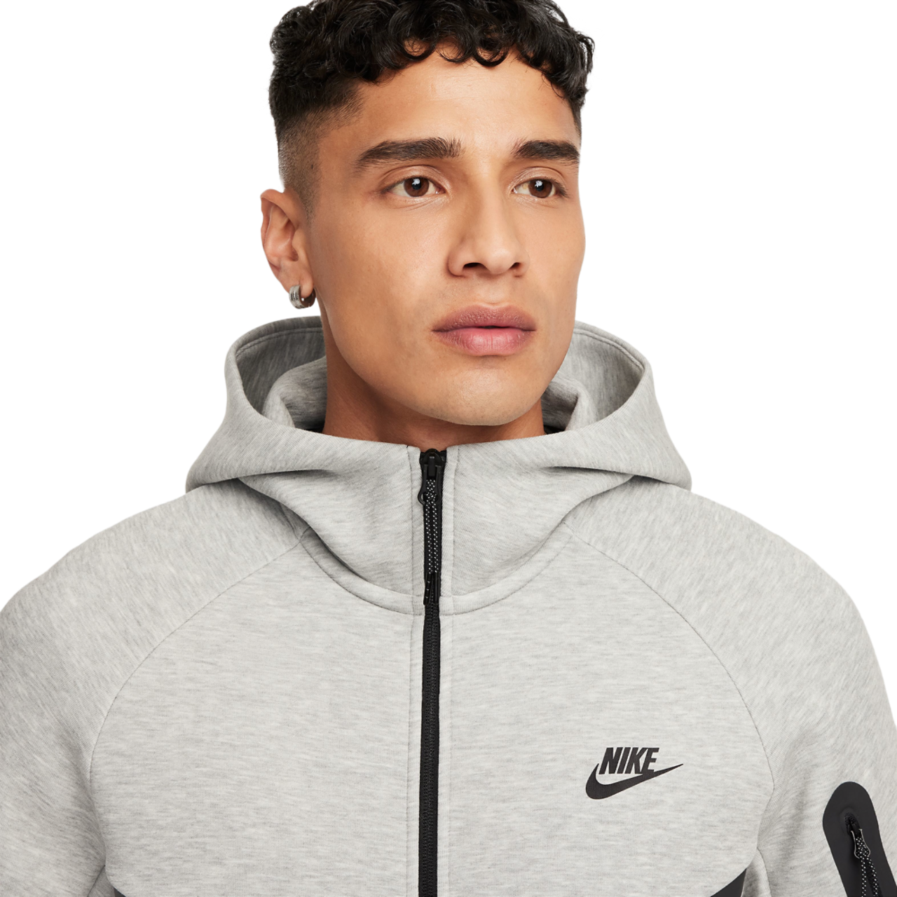 Nike Tech Fleece Full-Zip Windrunner Hoodie Image 4 of 8. Tap to open photo gallery.