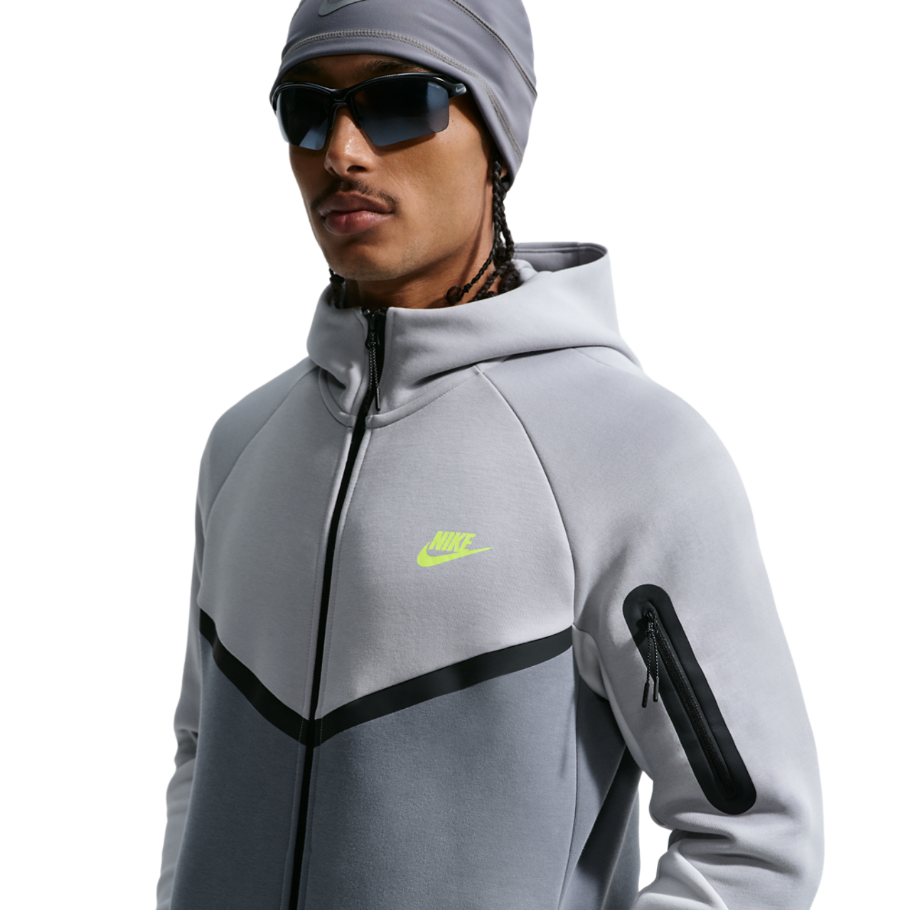 Nike Tech Fleece Full-Zip Windrunner Hoodie Image 3 of 5. Tap to open photo gallery.