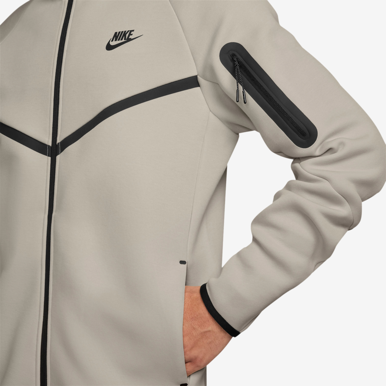 Nike Tech Fleece Full-Zip Windrunner Hoodie Image 3 of 3. Tap to open photo gallery.
