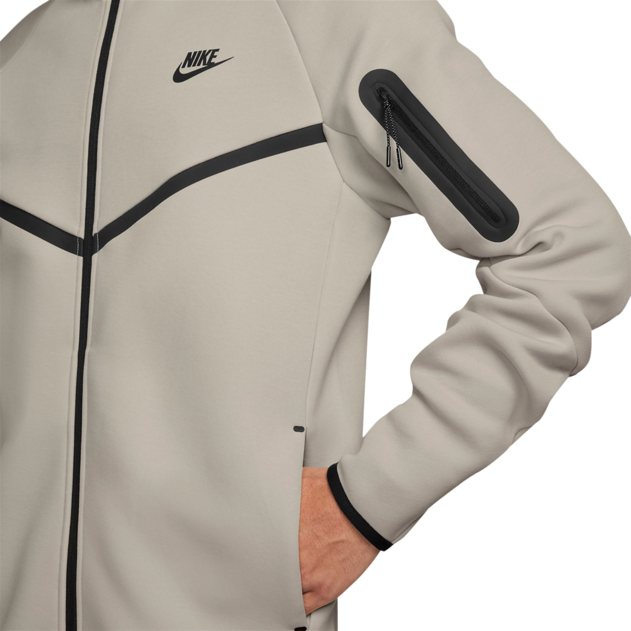 Nike Tech Fleece Full-Zip Windrunner Hoodie Image 3 of 3. Tap to open photo gallery.