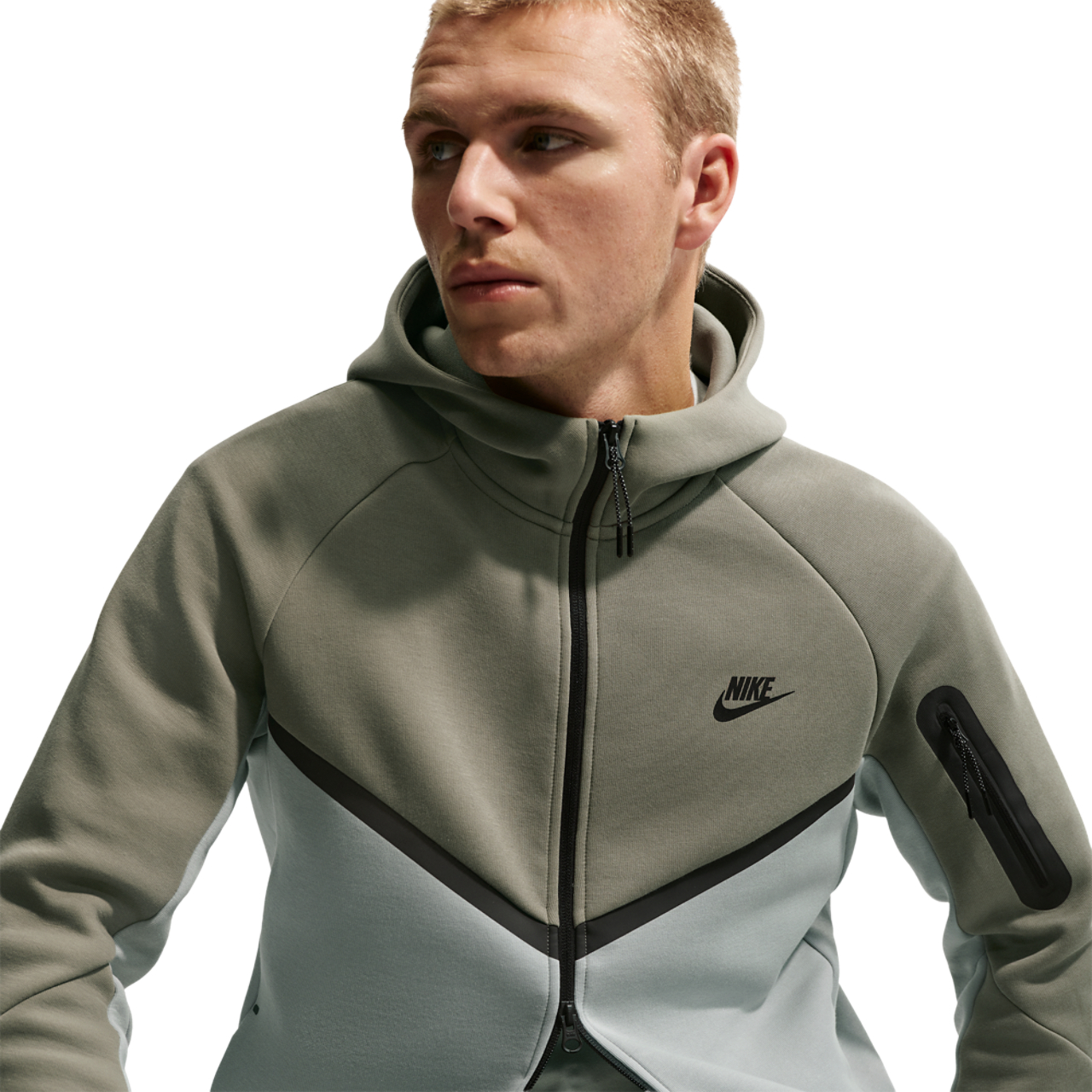 Nike Tech Fleece Full-Zip Windrunner Hoodie Image 5 of 7. Tap to open photo gallery.