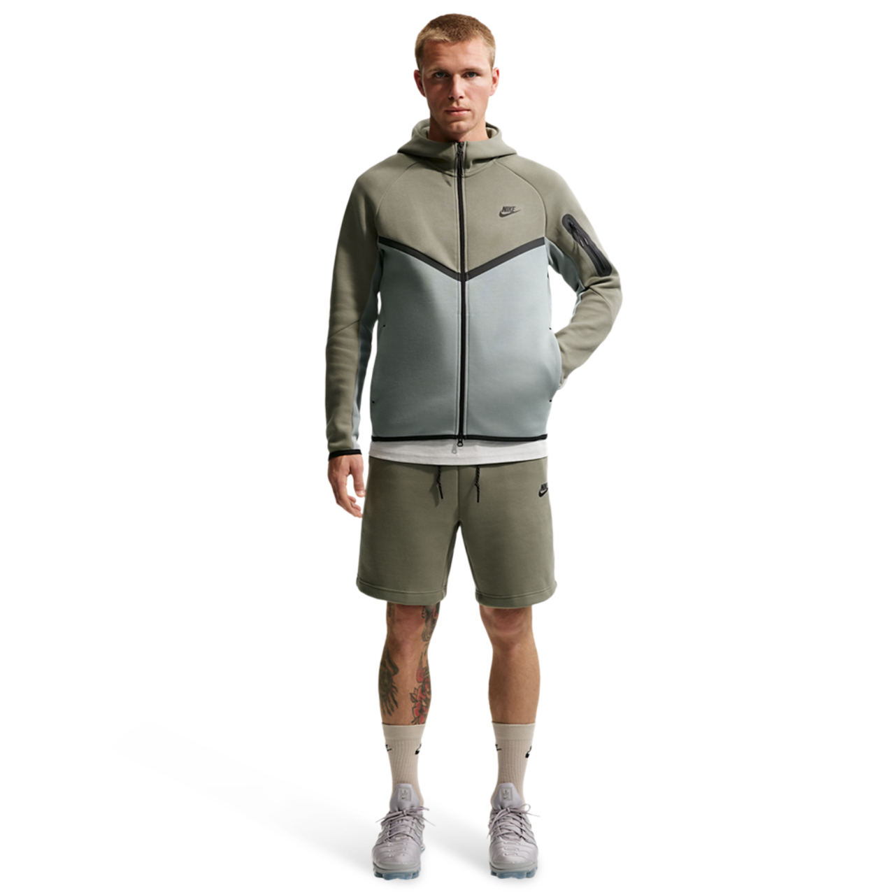 Nike Tech Fleece Full-Zip Windrunner Hoodie Image 6 of 7. Tap to open photo gallery.
