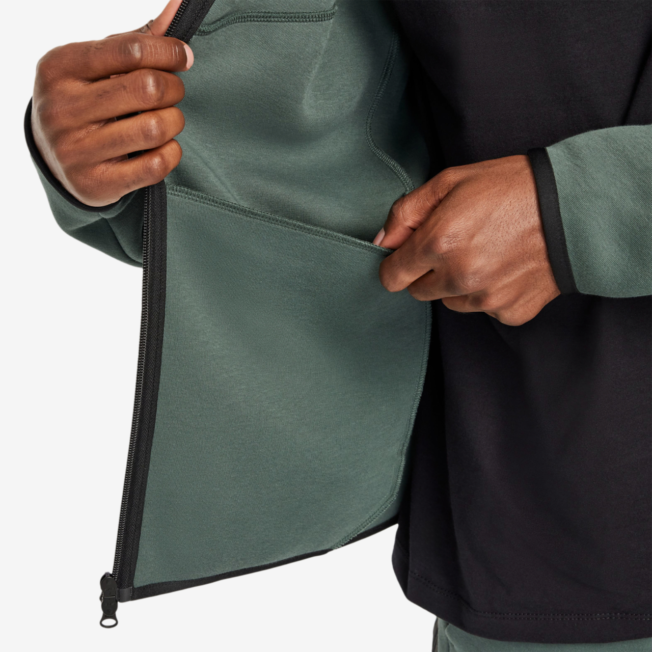 Nike Tech Fleece Full-Zip Windrunner Hoodie Image 8 of 9. Tap to open photo gallery.