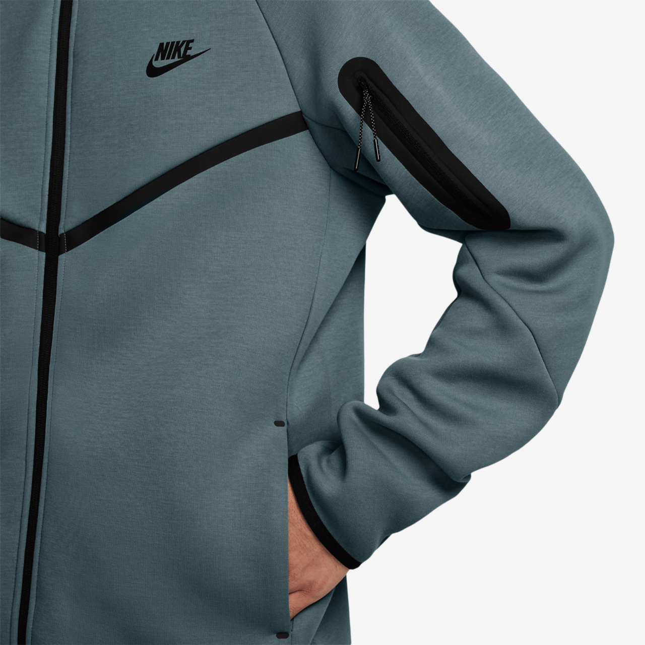 Nike Tech Fleece Full-Zip Windrunner Hoodie Image 3 of 3. Tap to open photo gallery.