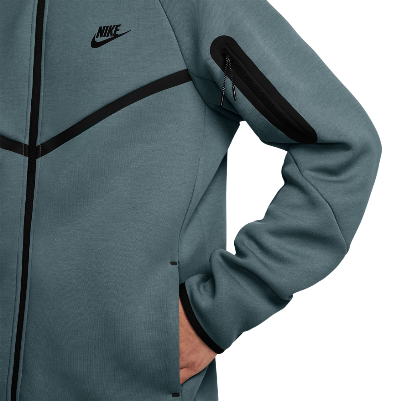 Nike Tech Fleece Full-Zip Windrunner Hoodie Image 3 of 3. Tap to open photo gallery.