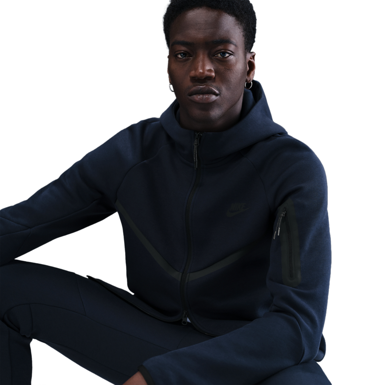 Nike Tech Fleece Full-Zip Windrunner Hoodie Image 3 of 5. Tap to open photo gallery.