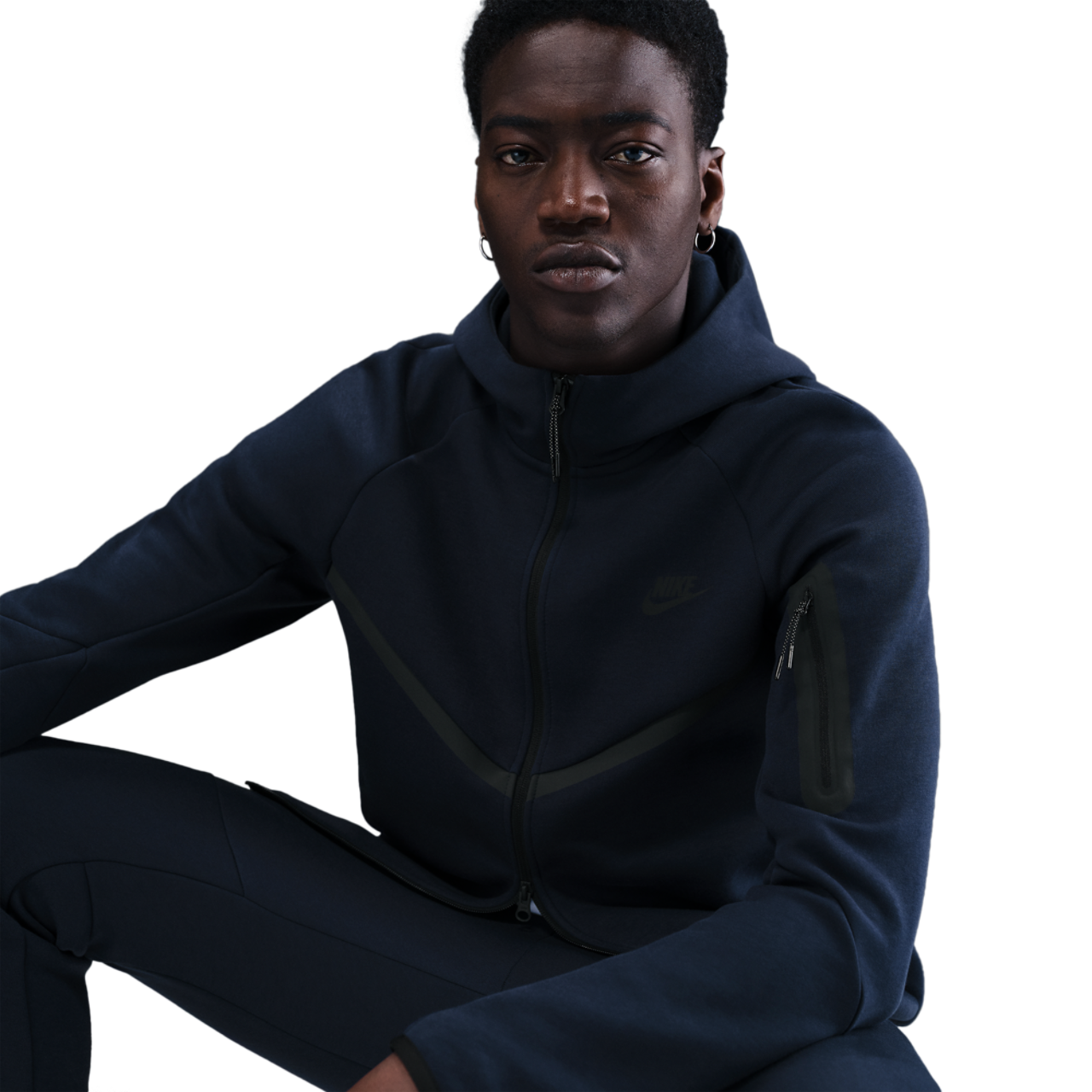 Nike Tech Fleece Full-Zip Windrunner Hoodie Image 3 of 5. Tap to open photo gallery.