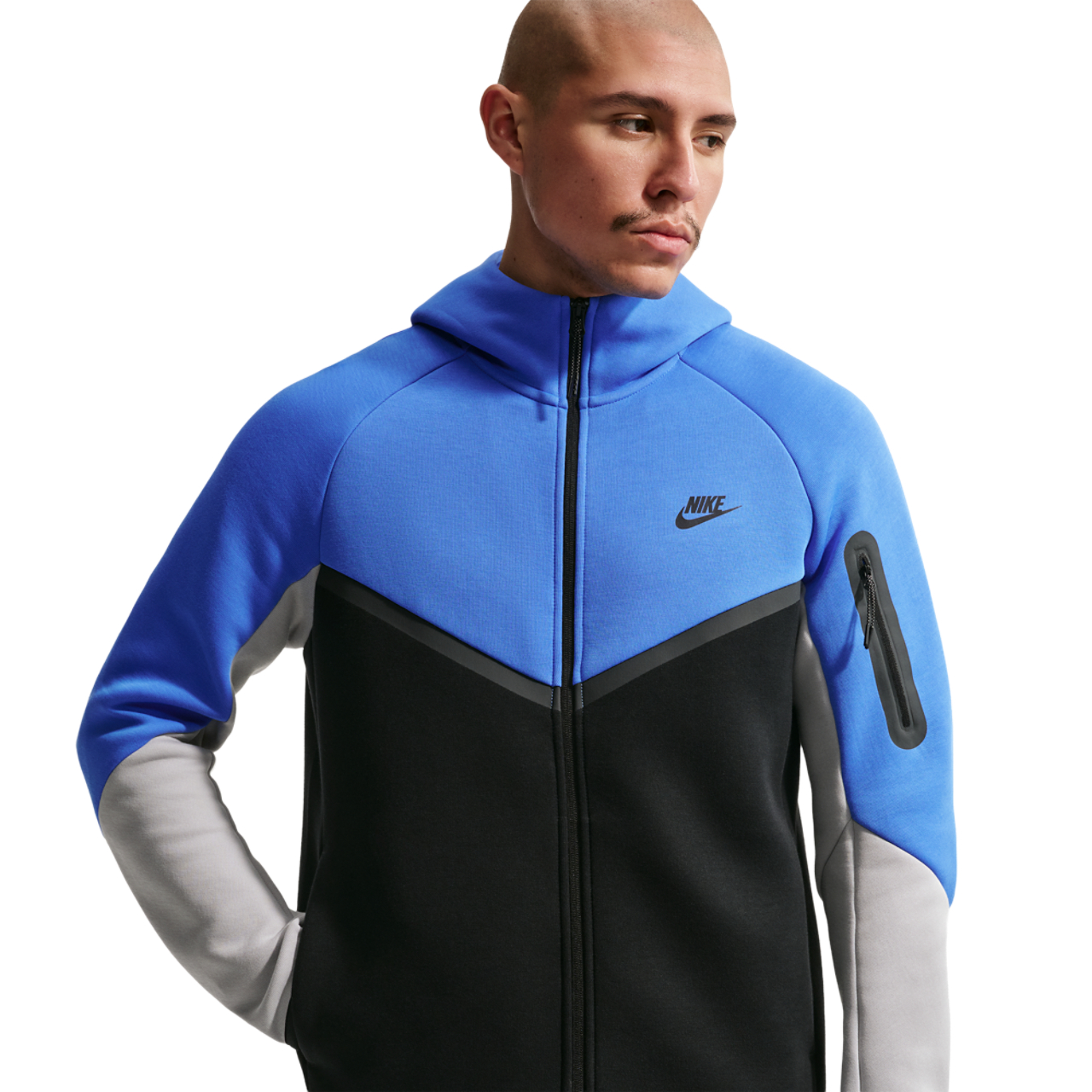 Nike Tech Fleece Full-Zip Windrunner Hoodie Image 3 of 7. Tap to open photo gallery.