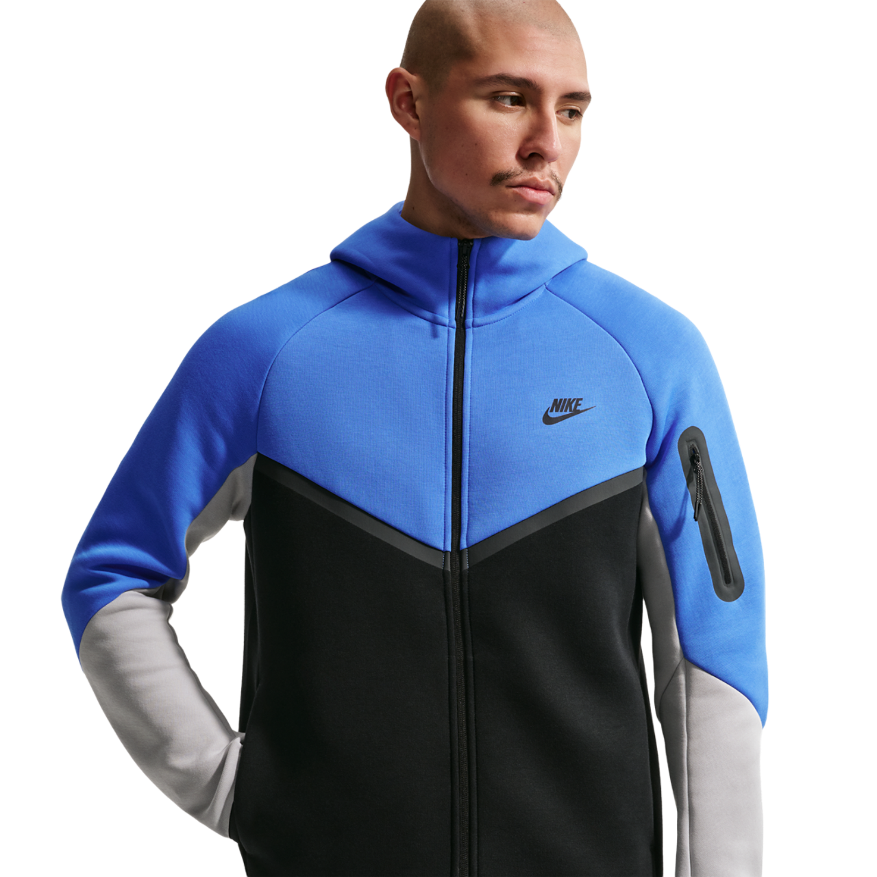 Nike Tech Fleece Full-Zip Windrunner Hoodie Image 3 of 7. Tap to open photo gallery.