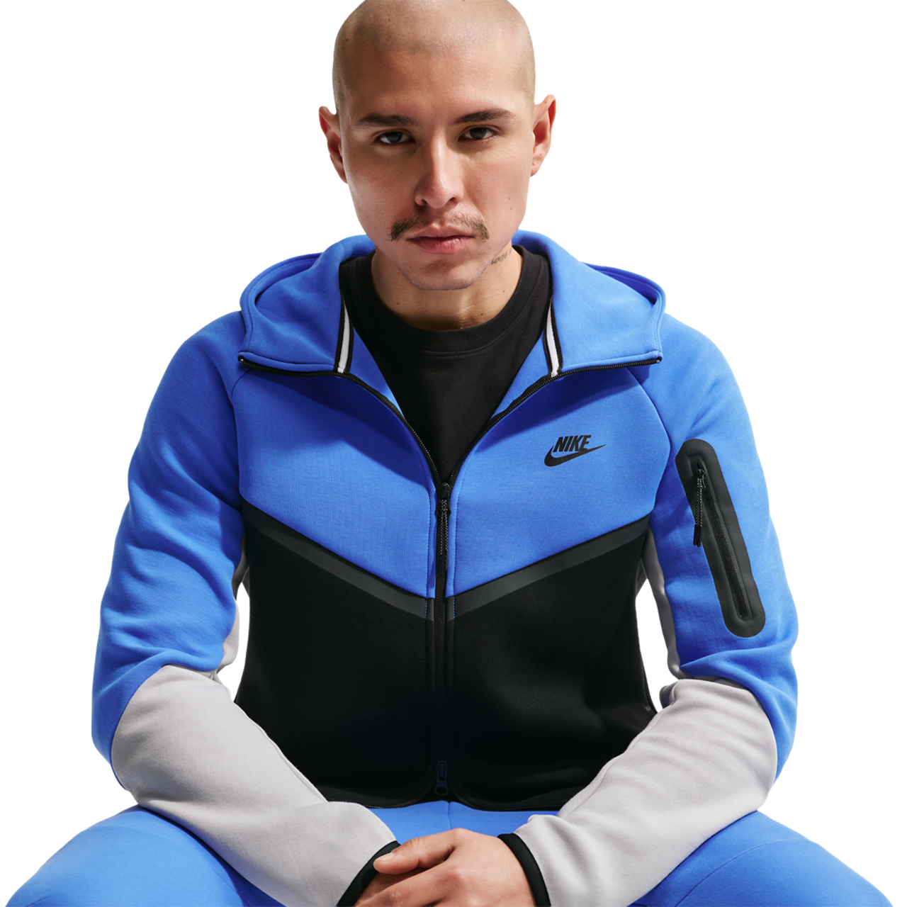 Nike Tech Fleece Full-Zip Windrunner Hoodie Image 5 of 7. Tap to open photo gallery.