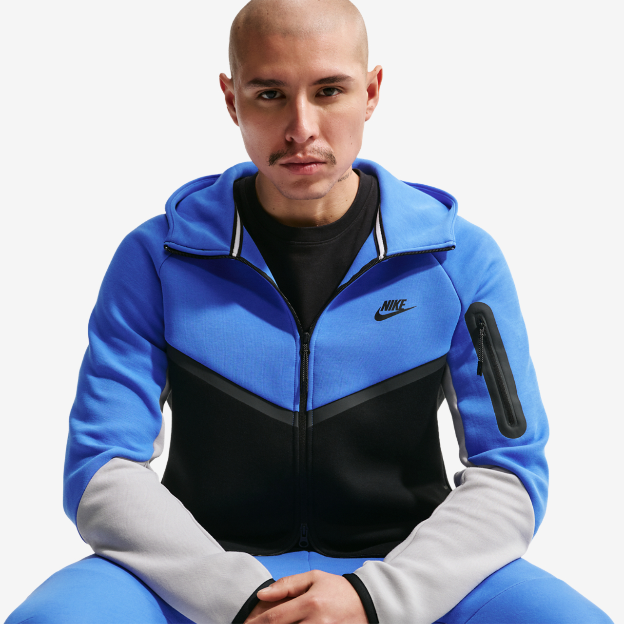Nike Tech Fleece Full-Zip Windrunner Hoodie Image 5 of 7. Tap to open photo gallery.
