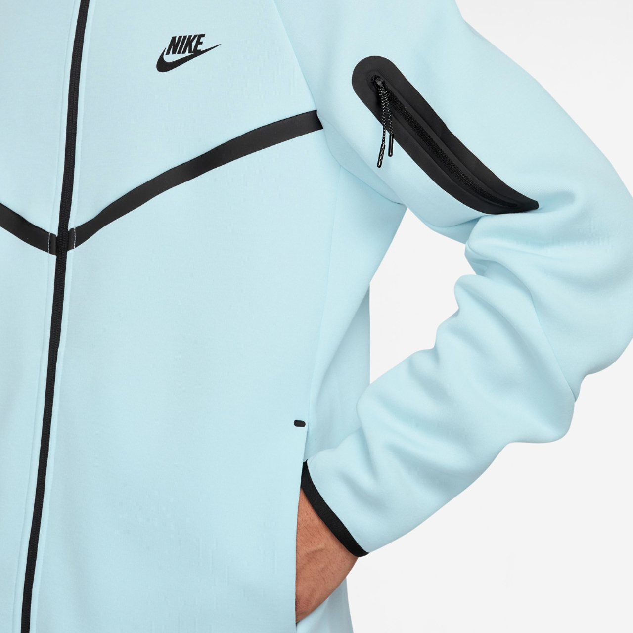 Nike Tech Fleece Full-Zip Windrunner Hoodie Image 3 of 3. Tap to open photo gallery.