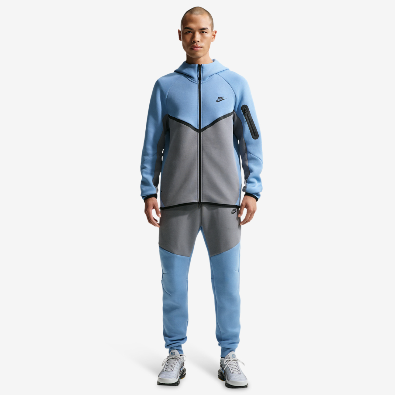 Nike Tech Fleece Full-Zip Windrunner Hoodie Image 4 of 5. Tap to open photo gallery.