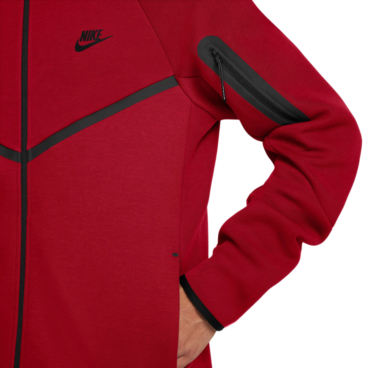 Nike Tech Fleece Full-Zip Windrunner Hoodie Image 4 of 4. Tap to open photo gallery.