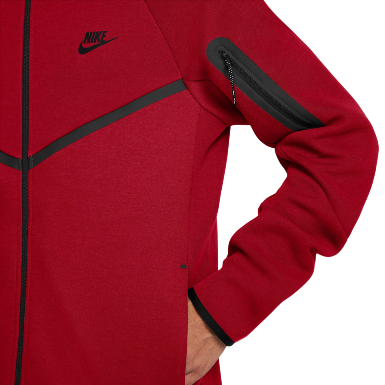 Nike Tech Fleece Full-Zip Windrunner Hoodie Image 4 of 4. Tap to open photo gallery.