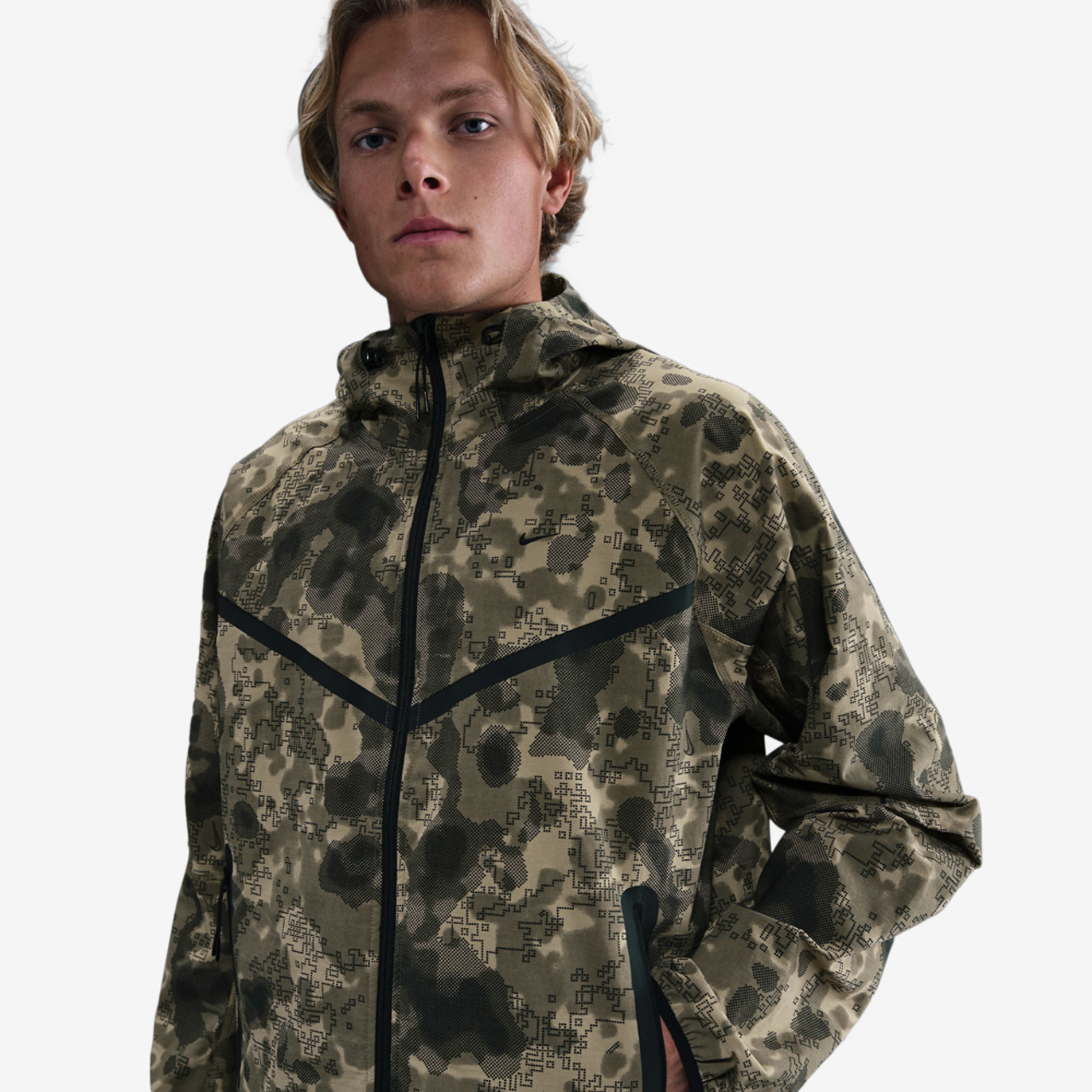 Nike Tech Woven Jacket AOP Image 1 of 6. Tap to open photo gallery.