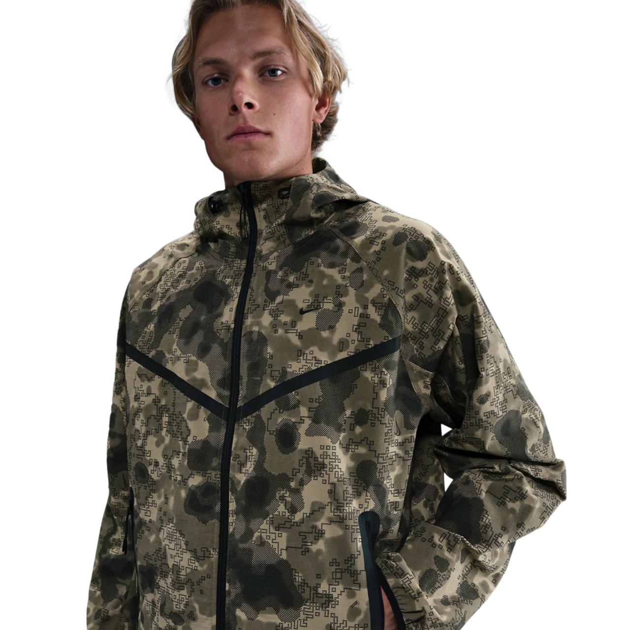 Nike Tech Woven Jacket AOP Image 1 of 6. Tap to open photo gallery.
