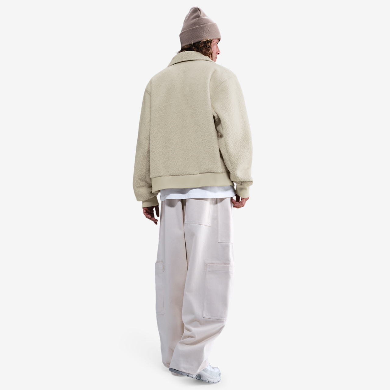 Nike Club Sherpa Coaches Jacket Image 4 of 4. Tap to open photo gallery.