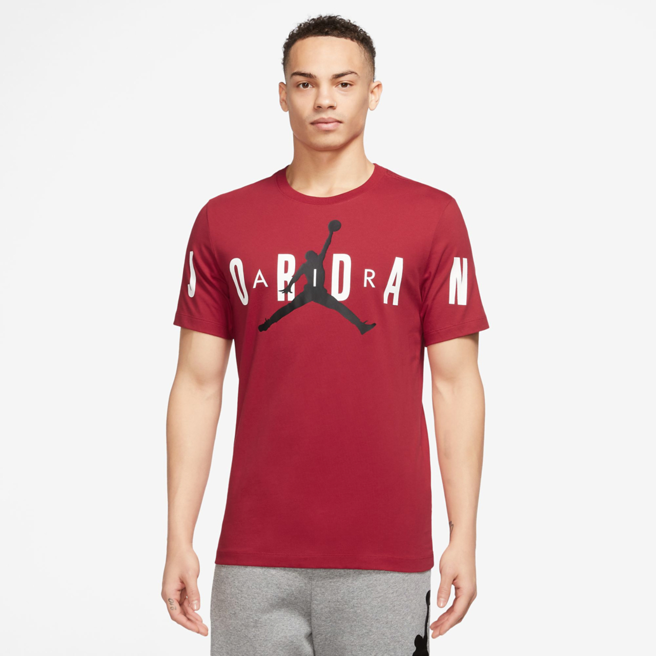 Jordan Air Stretch Short Sleeve T-Shirt Image 2 of 3. Tap to open photo gallery.
