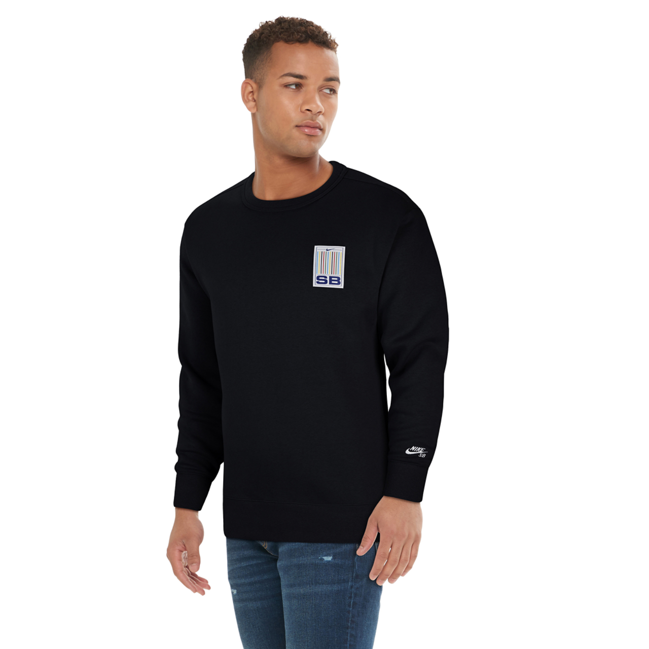 Nike SB Stripe Crew Sweater Image 2 of 2. Tap to open photo gallery.