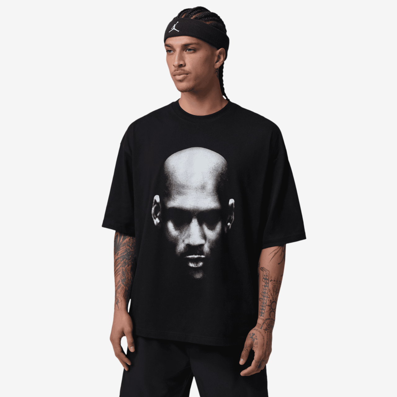 Jordan Dri-FIT SPT Statement Graphic Short Sleeve Crew Image 1 of 6. Tap to open photo gallery.