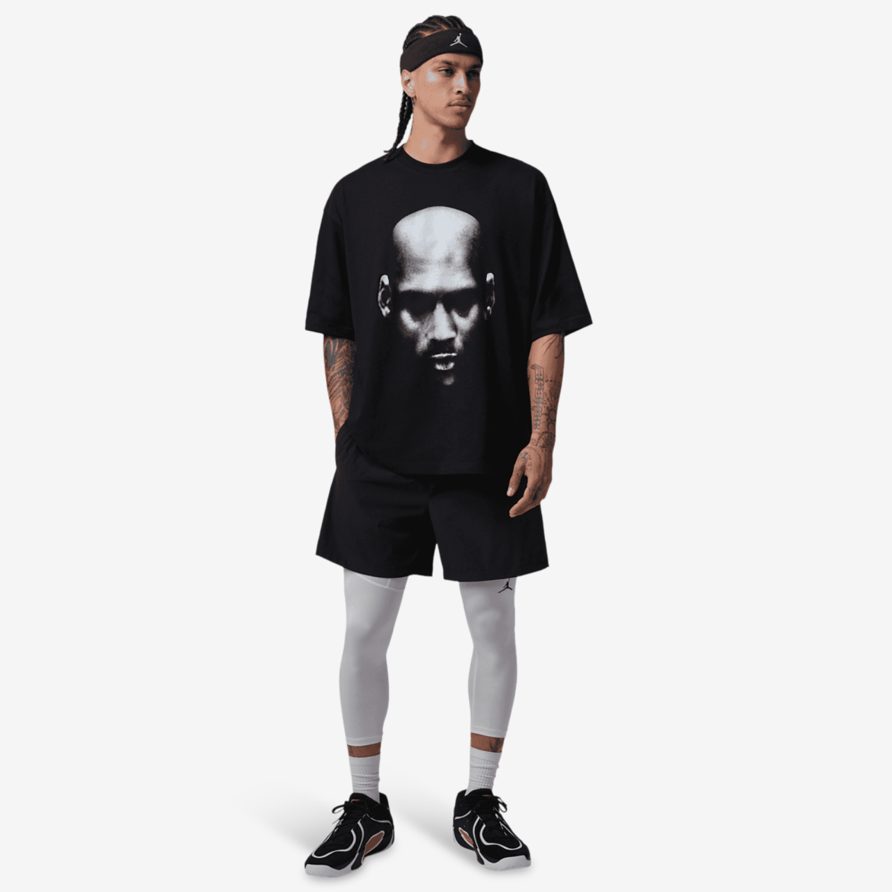 Jordan Dri-FIT SPT Statement Graphic Short Sleeve Crew Image 6 of 6. Tap to open photo gallery.