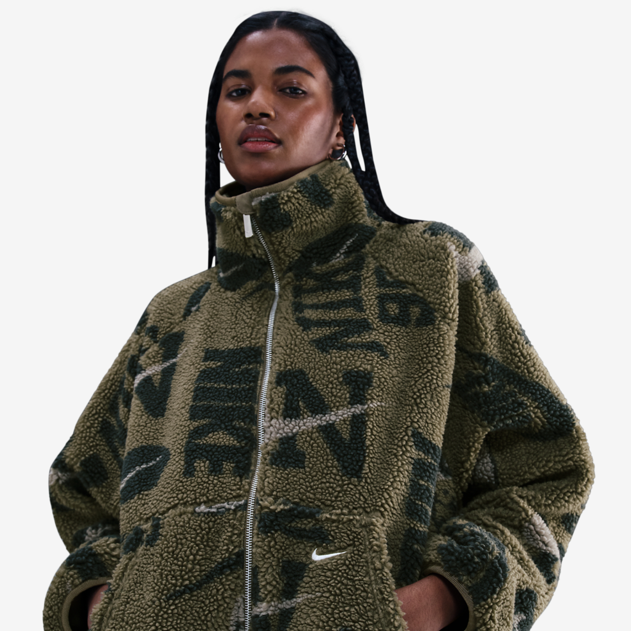 umbro×fekete gathered hoodie vest カーキ umbro×fekete】gathered hoodie vest / ギャザーフーディーベスト