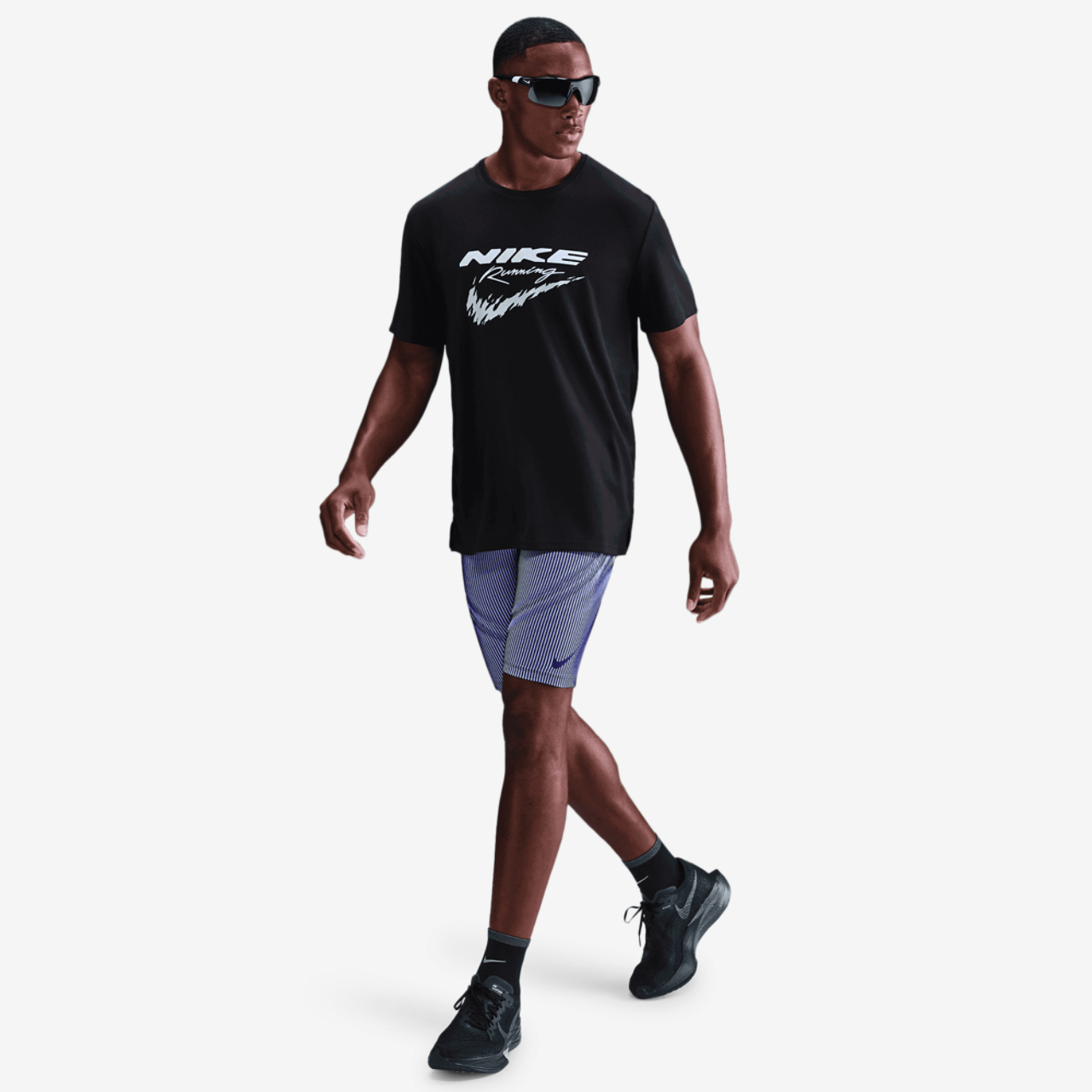 Nike Dri-FIT UV Run Energy Miler S/S T-Shirt Image 4 of 5. Tap to open photo gallery.
