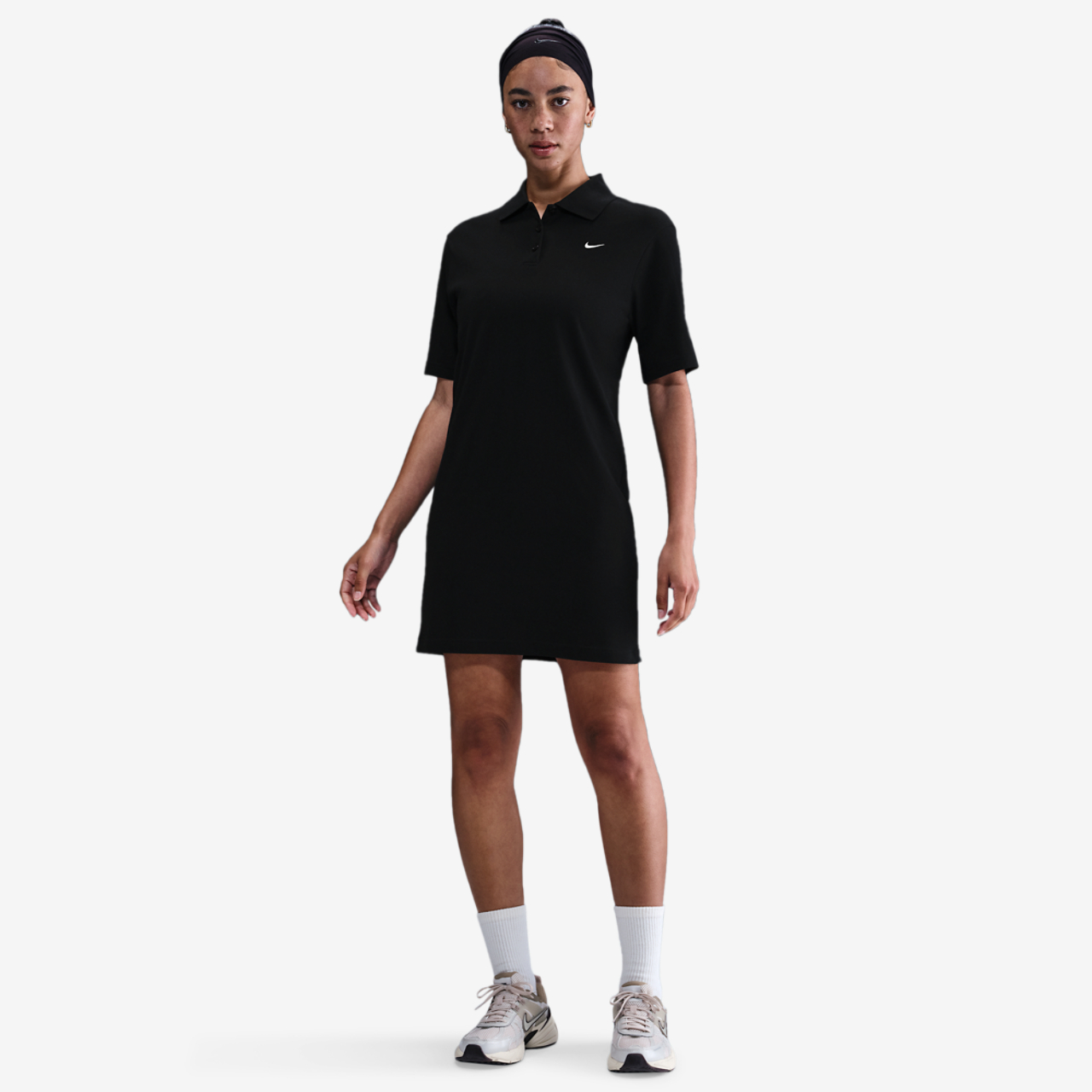 Nike NSW Essentials Polo Dress Image 3 of 4. Tap to open photo gallery.
