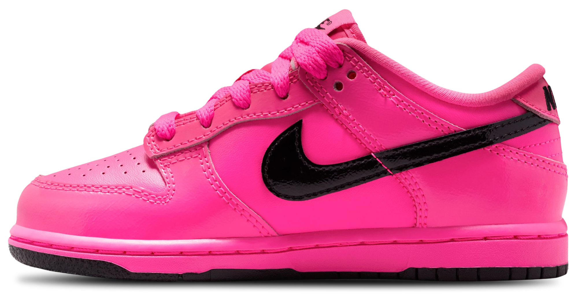 Nike Dunk Low SE 童款 - Pink Blast/Black - Image 2
