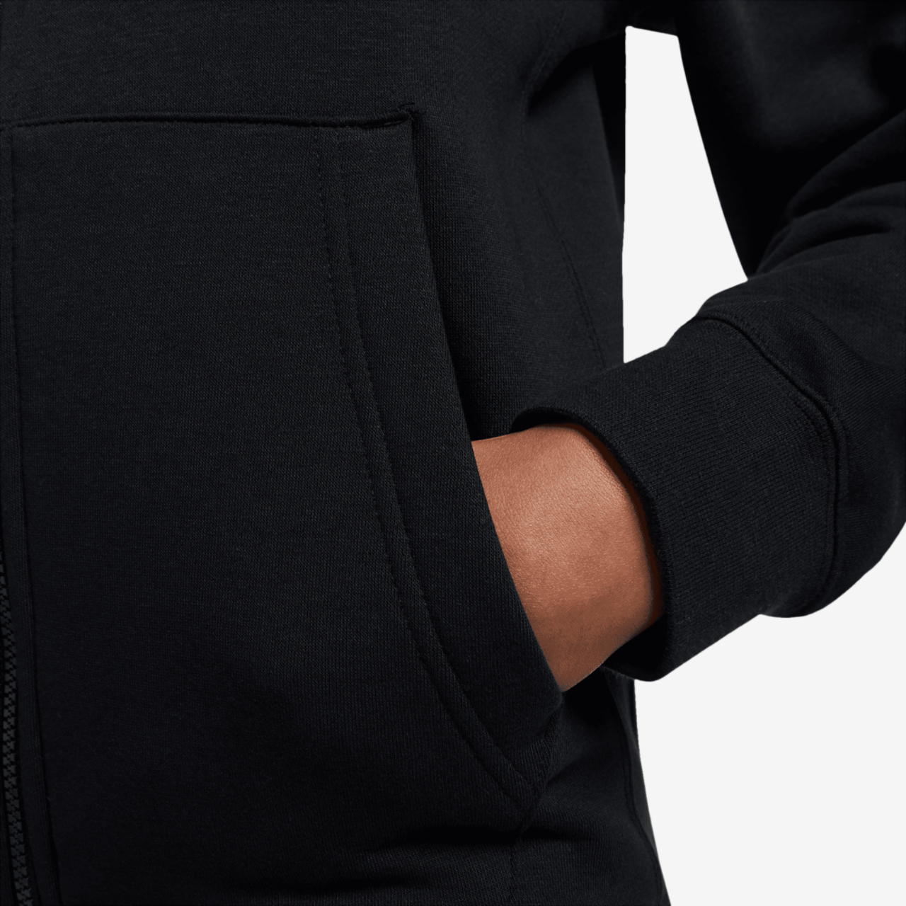 Nike Club Full-Zip Hoodie Image 8 of 10. Tap to open photo gallery.