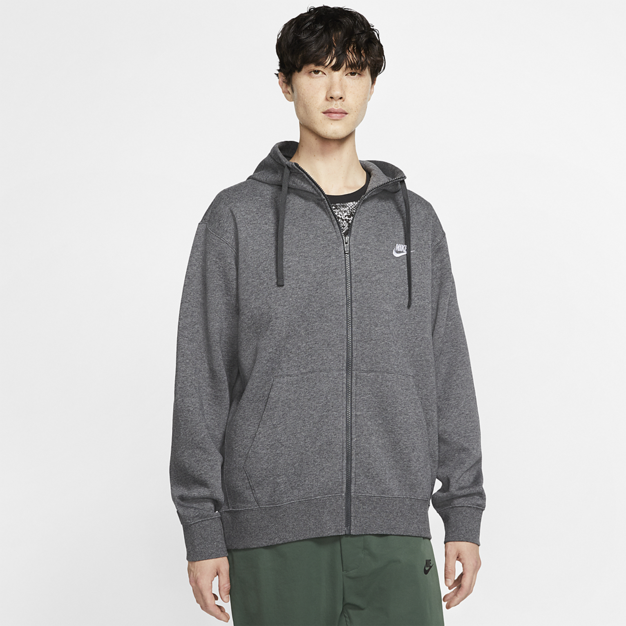 Nike Club Full-Zip Hoodie Image 1 of 5. Tap to open photo gallery.